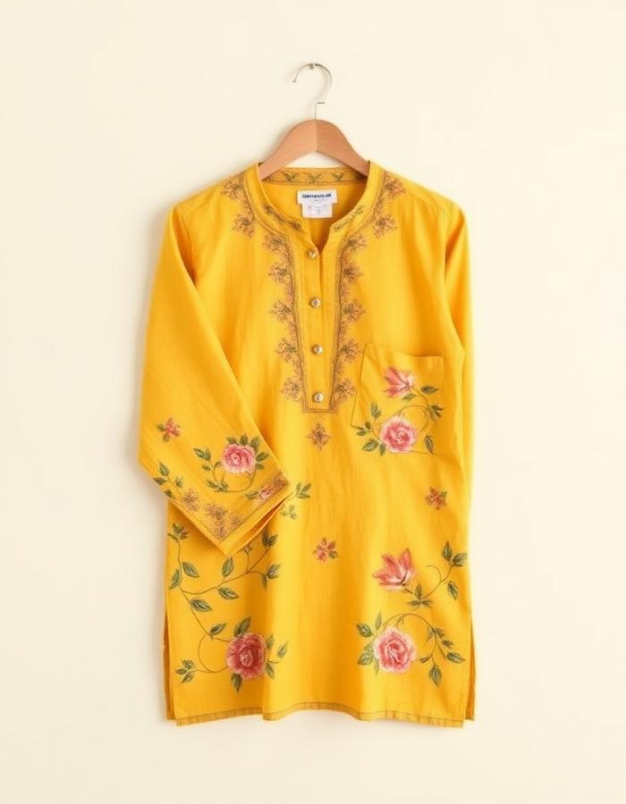 Marigold Cotton Kurti