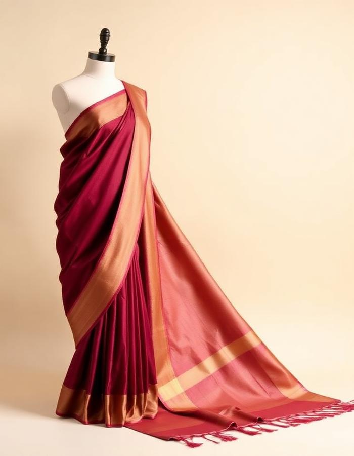 Maroon Kanjivaram Silk Saree