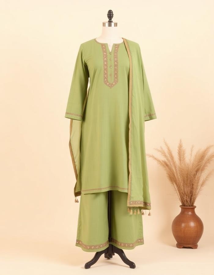 Sage Embroidered Kurta Set